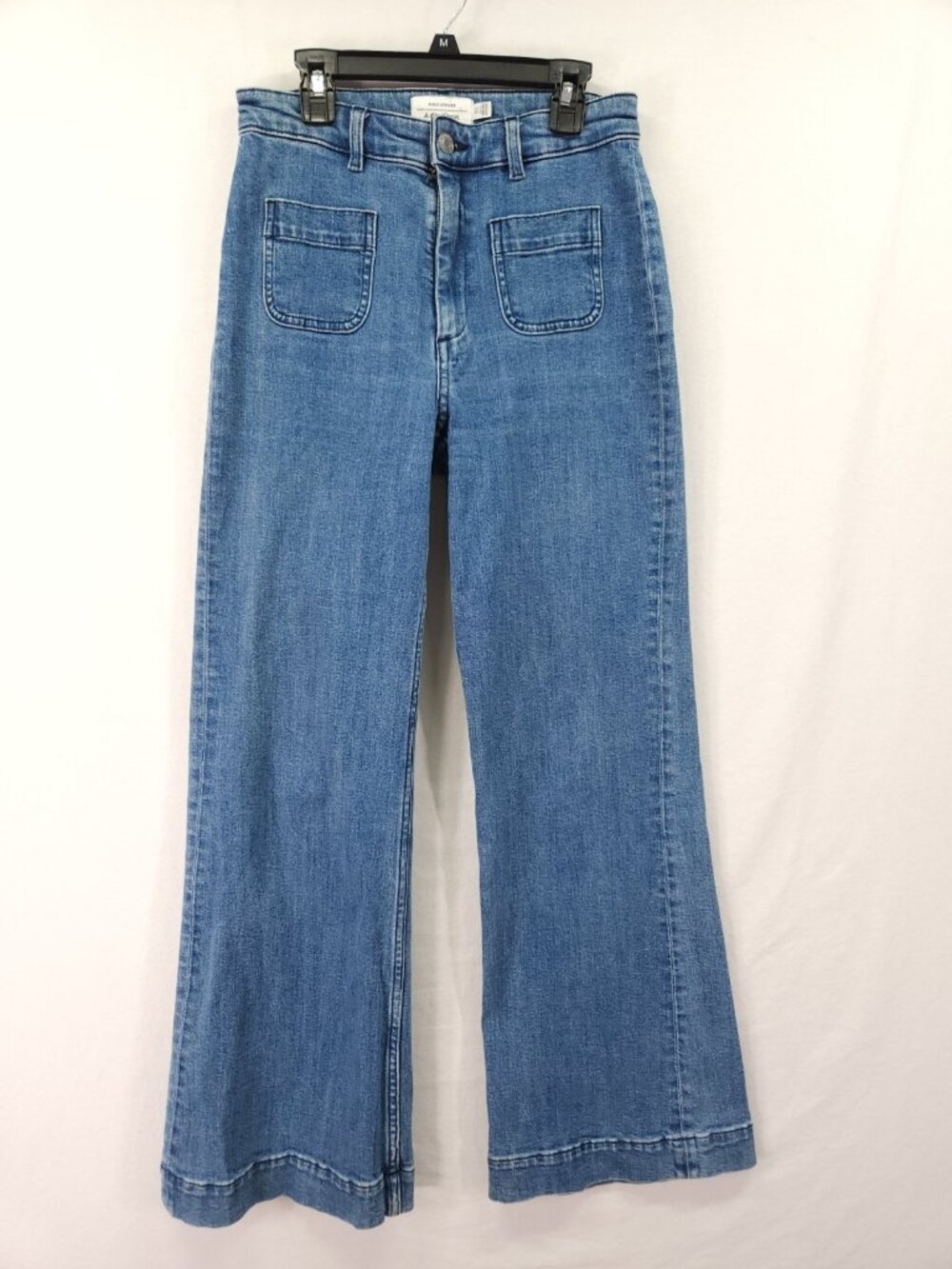 & Other Stories Womens Size 27 High Waist Patch Pocket Wide Leg Flare Jeans